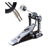 Pedal De Bumbo D one P Bateria Dp010 Cromado Corrente Dupla