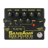 Pedal De Efeito Tech 21 Sansamp Bass Driver Di V2 Preto