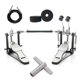 Pedal Duplo X pro Action Colors Para Bumbo Bateria Chave