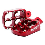 Pedaleira Aluminio Honda Crf230 Competição Vermelha Biker