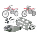 Pedaleira De Aço Lift Prata Crf 230 Crf 250f Mola