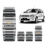 Pedaleira Descanso Aço Inox Premium Gm Chevrolet Corsa