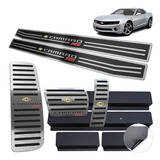Pedaleira Descanso Soleira Preto Inox Chevrolet Camaro Ss