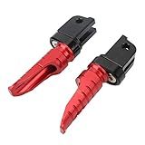 Pedaleiras Dianteiras- Pedaleiras CNC De Motocicleta Para Serviço Pesado -Vermelho-