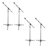 Pedestal De Microfone Rmv Girafa Retrátil Cachimbo 04 Pçs