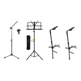 Pedestal Microfone cachimbo Estante Partitura Suporte Chão