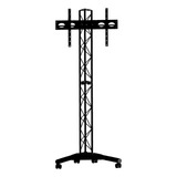 Pedestal Para Tv Chão 32 A 65 Torre Triangular com Rodinhas