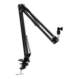 Pedestal Suporte Mesa Articulado P Microfone Studio Rádio