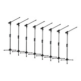 Pedestal Suporte Para Microfone Ibox Estante Girafa Kit 8 Pç