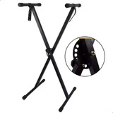 Pedestal Suporte Teclado Musical Piano Bertô Em X Estante Hack Profissional Yamaha Casio Roland Ajustável Em 7 Níveis De Altura Reforçado Até 25kg