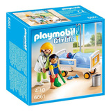 Pediatra Com Criança E Leito 27peças Hospital Playmobil 6661