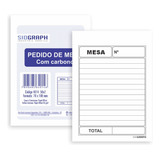 Pedido Comanda De Mesa 50x2 20 Blocos Com Carbono 7 8x10 8cm