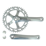 Pedivela Alumínio Sugino 170mm Para Bike Bmx Coroa 44 Prata