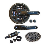 Pedivela Ltx 48x38x28 Tp Shimano Eixo Rolamento Corrente Gts