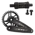Pedivela Single 34d Fixo 175mm + Movimento Central 34,7mm Cor Preto