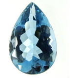 Pedra Lapidada London Blue Topázio Natural Gota 18 Cts