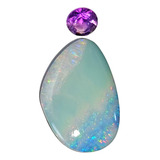 Pedra Opala Natural Azul 5 22 Ct Pedra Ametista Roxa Nobre