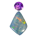 Pedra Opala Natural Piauí 2 4 Ct Pedra Ametista Roxa Nobre