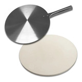Pedra P Pizza E Pães 37cm P Churrasqueira Forno pá Redonda