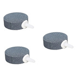 Pedra Porosa Kit Com 3 Redonda 40x15x5mm Para Aquário