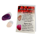 Pedra Quartzo Rosa E Ágata Rosa
