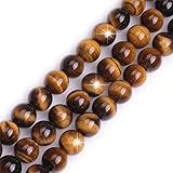 Pedra Redonda Semipreciosa De 6 Mm Com Olho De Tigre Azul Natural E 6 Mm Para Fazer Joias Faça Você Mesmo Materiais Artesanais Feitos à Mão 38 Cm- Yellow Tiger Eye Stone- 12mm