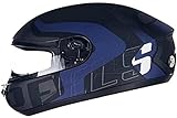 Peels Capacete Fechado Moto Spike New Ghost Preto Fosco Com Azul Escuro 58 