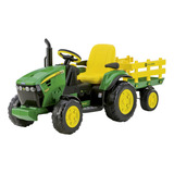 Peg Perego John Deere Ground Force Trator Infantil Elétrico Cor Verde amarelo 127v