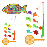 Pega Peixes Brinquedo Pescaria Varinhas Rede Vara De Pesca