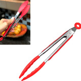 Pegador De Churrasco Silicone Salada Pinça Culinaria 26cm