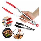 Pegador De Inox Culinário Para Salada Outros Pinça Multiuso