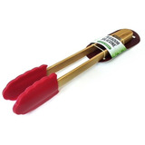 Pegador De Massa Cabo Bambu Com Ponteira Em Silicone 28cm