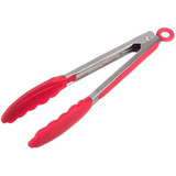 Pegador Inox Com Ponta Silicone Vermelho 30cm Weck 5218