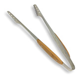 Pegador Para Churrasco Carne Madeira E Lâmina Aço Inox 43cm