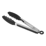 Pegador Preto Alimento Salada Macarrão Carne Silicone M