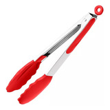 Pegador Silicone Carne Churrasco Salada Culinária Pinça 30cm