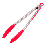 Pegador Silicone E Inox Carne Churrasco Salada Pinça 22cm