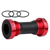 Pegciuho Caixa De Movimento Central De Bicicleta- Rolamentos De Pedivela Tipo Rosca- Caixa De Movimento Central De Bicicleta BB Para Bicicleta De Estrada De Mo- Vermelho