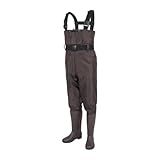 Pegciuho Perneiras De Pesca Perneiras De Peito Para Homens E Mulheres Calças Leves Para Vadear Com Botas Para Pesca Trabalho De Lama Agricultura Vadear- Marrom- 44