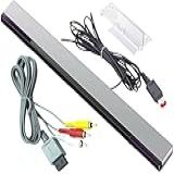 PEGLY Cabo De áudio E Vídeo Composto Wii AV 2 Em 1 Barra Com Sensor De Raios Infravermelhos Compatível Com Nintendo Wii E Wii U