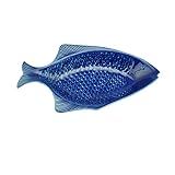 Peixe Decorativo De Cerâmica Ocean Azul 37cm X 20cm Wolff