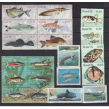 Peixes Coleção De Selos