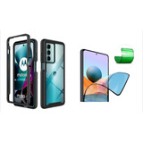 Pelicula + Ótima Case Capa Compatível Com Motorola Moto G200