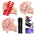 Película Adesivo Gel Unha Esmalte Alogamento Nail Art Luz Uv