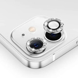 Película Câmera Strass Brilho Para iPhone 11   12   12 Mini