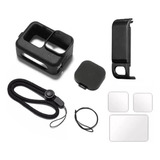 Película Capa Tampa Lateral Para Gopro Hero 12 11 10 Black