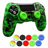 Película De Silicone Para Controle Ps4 1 Capa Antiderrapante Com 10 Alças Para Joystick Playsation 4 Slim Pro Dualshock 4 Controle Sem Fio Controle PS4 9