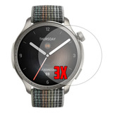 Película Para Amazfit Balance De Vidro Temperado Kit 3 Uni