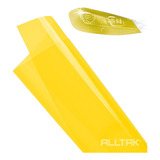 Pelicula Para Lanterna Farol Amarelo Brilho Alltak 2m X 46cm