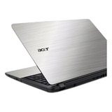 Película Protetora Skin Aço Escovado Prata Notebook Acer *